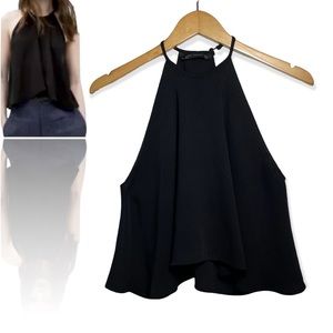 Zara black halter top XS